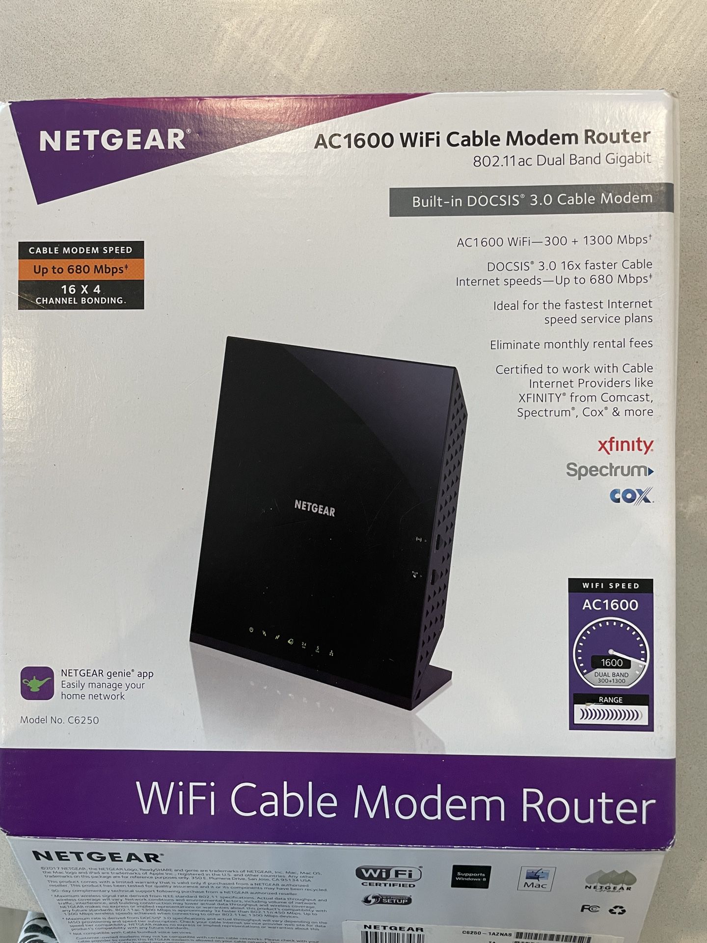 Netgear fast wifi router and modem 