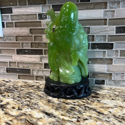 Faux Green Jade Asian Chinese Wise Man