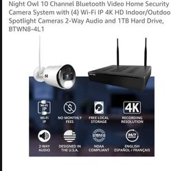Brand New Nightowl 10 Channel Bluetooth Video Security Camera