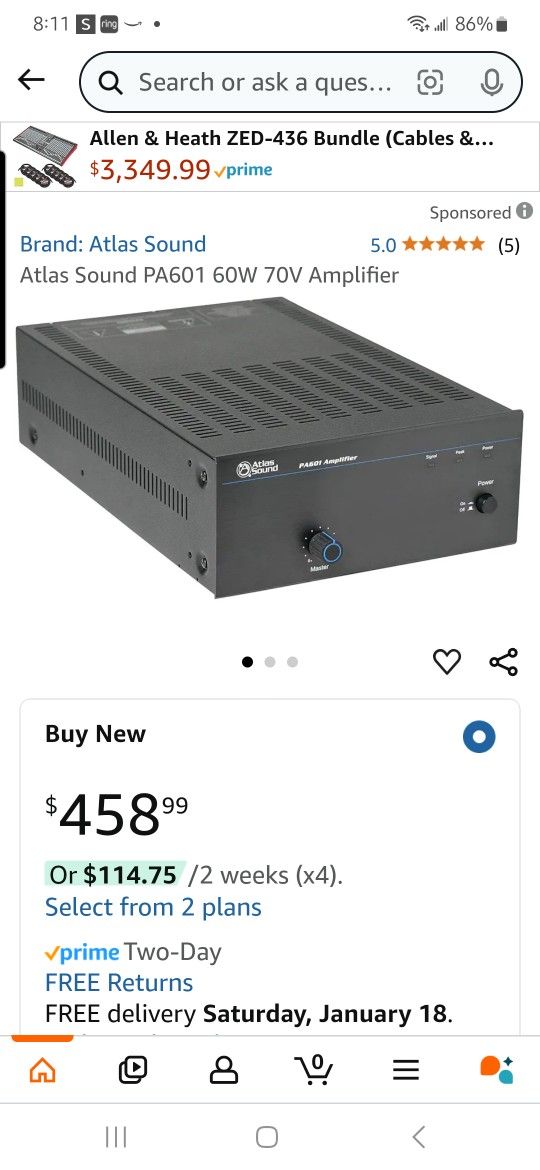 Amplifier PA 601
