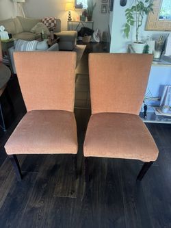 6 Copper/Grove Custom-Made Fabric Dining Chairs