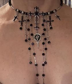 Black Crystal Necklace