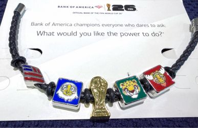 Bank of America commemorative FIFA 26 charm bracelet-Mascots edition.
