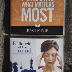 Joyce Meyer Audio 2 Full Books Pursuing What Matters Most & Battlefield Of The Mind