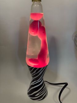 Lava Lamp Black & White Zebra Base Tested Working