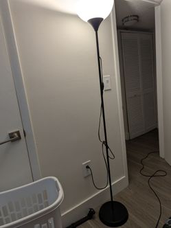 NEED GONE ASAP - MUST PICK UP - NEGOTIABLE - Black Torchiere Floor Lamp