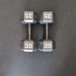 35 lbs Hex Dumbbells (pair)