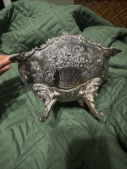 Antique sterling silver fruit bowl