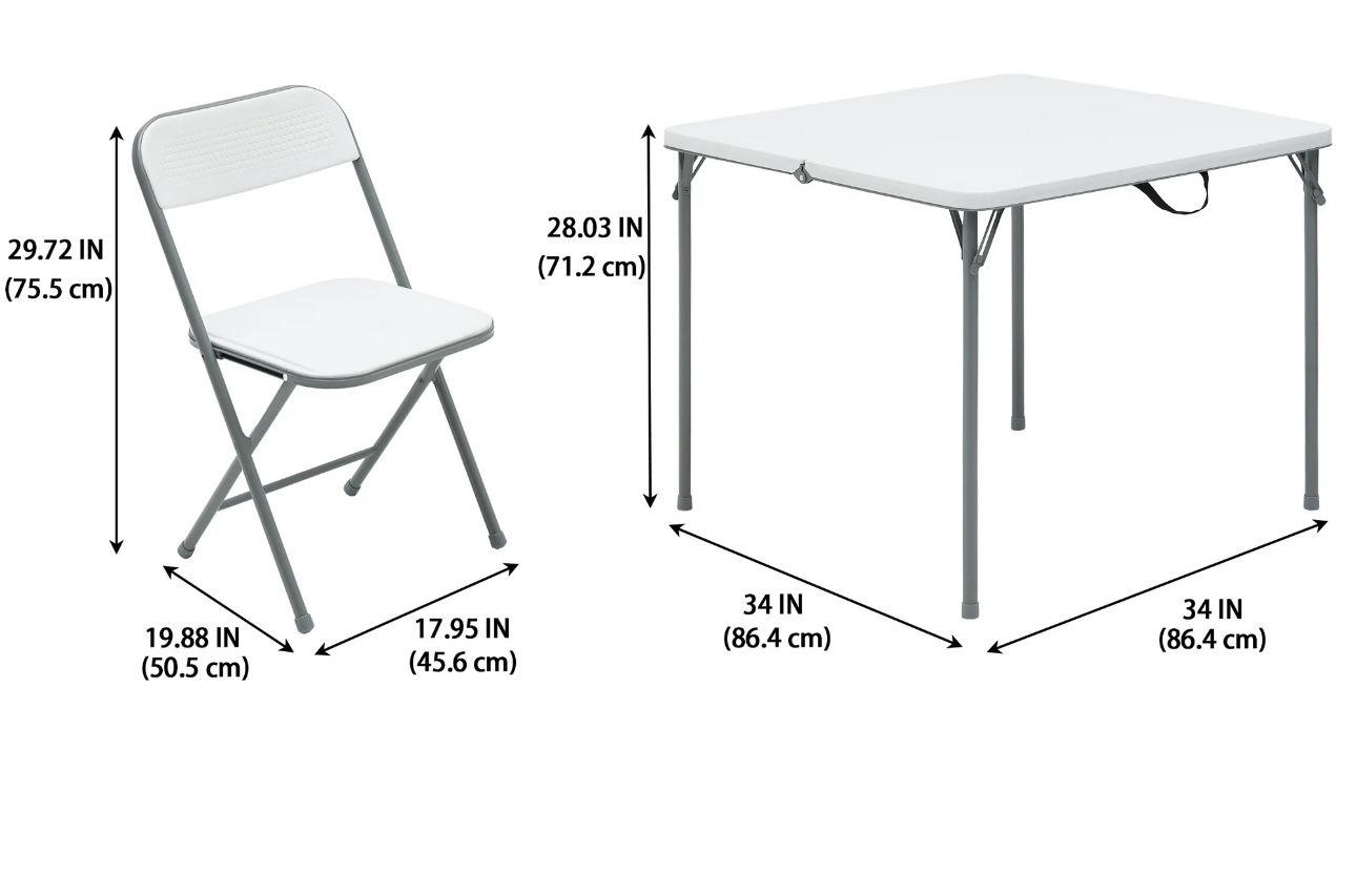 Two Card Tables With 4 Chairs Each