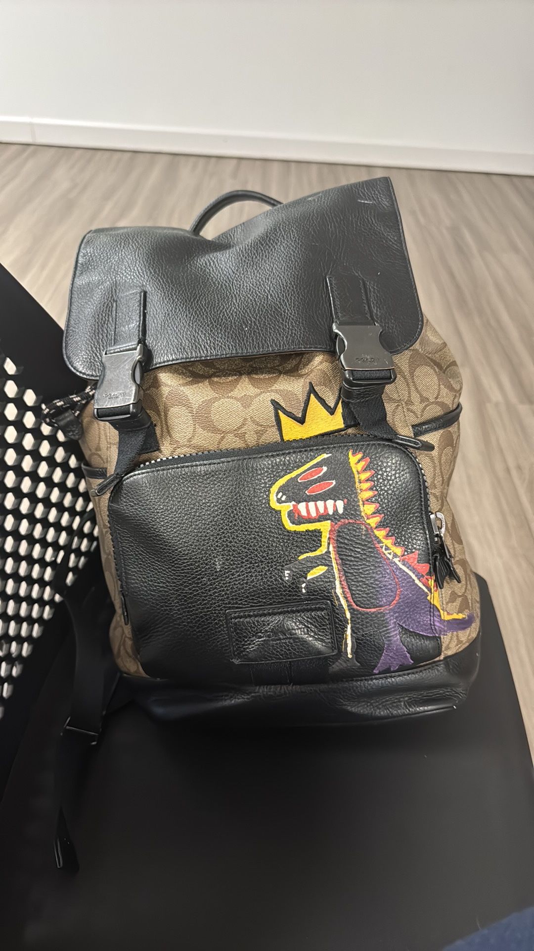 Limited Edition Coach Backpack Collaboration With Michel Jean Basquiat