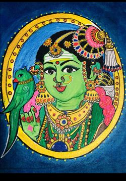 Goddesses Meenakshi Amman paint