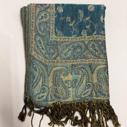 New | Turquoise Pashmina Shawl
