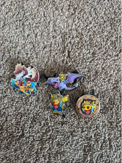 Pokemon Field Museum Pins Lot Of 4 Complete Set