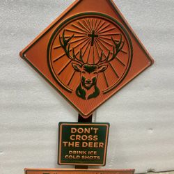 Jagermeister metal bar sign  “Don’t Cross The Deer” 