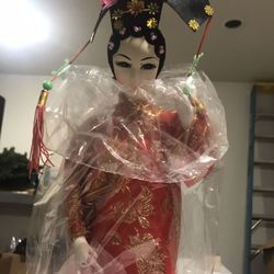 Korean Vintage Embroidered Doll-2FT Tall