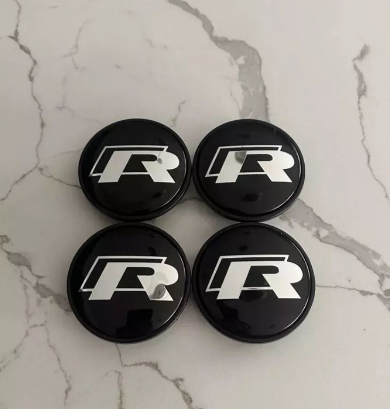 R Line Wheel Rim Center VW Hub Caps 4PC Set