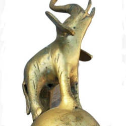 Vintage Brass ELEPHANT STATUE 8" Inches Tall Beautiful!