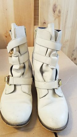 Off-white leather boots size 7 and 1/2