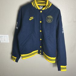 Nike Paris Saint Germain PSG Authentic Varsity Jacket FQ7803-410 Men’s Size M