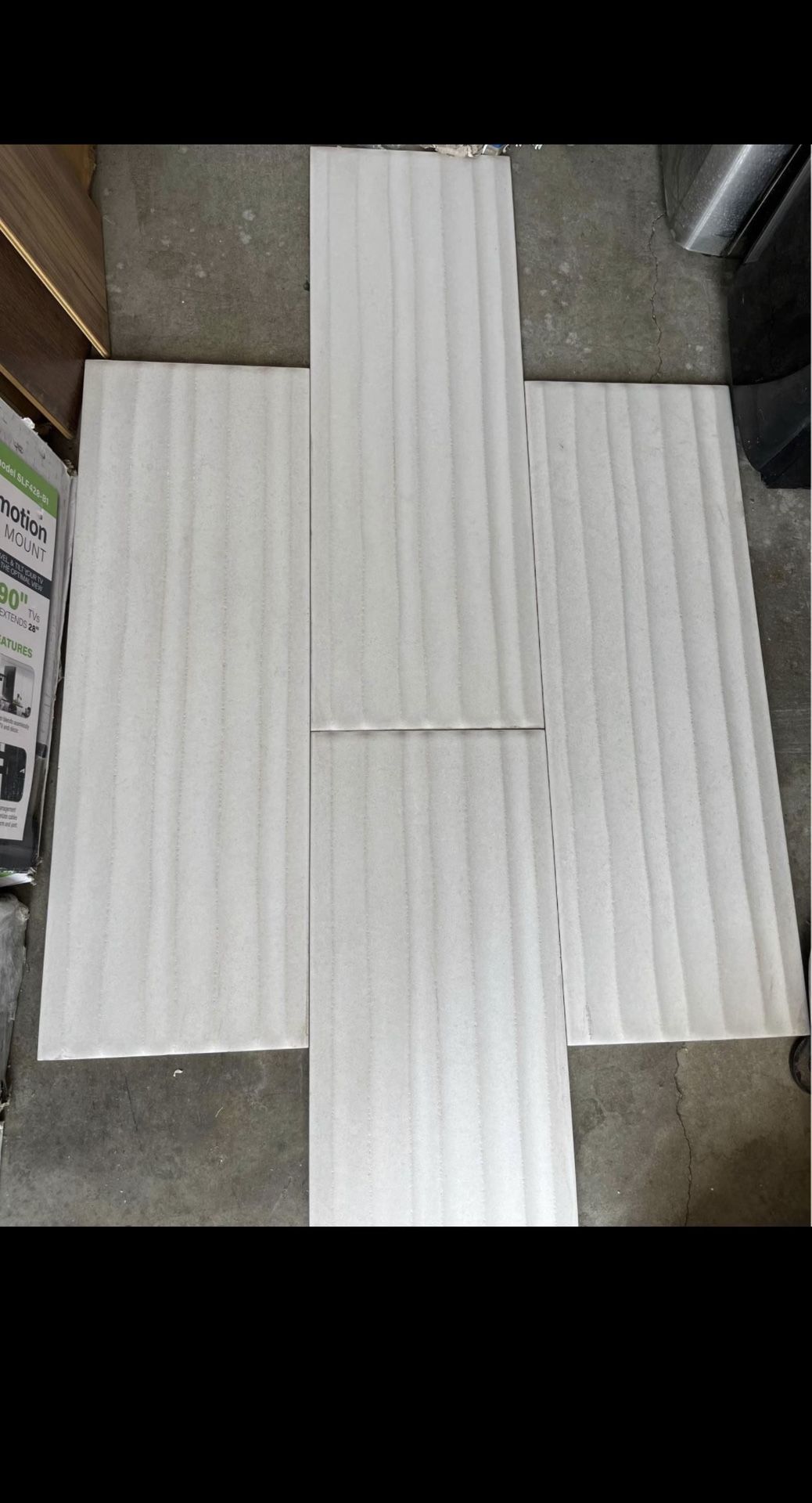 Ivory Lines 9.8in x 28.7in Matte Ceramic Wall Tile (15.71 sq. ft./Case)