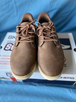 Skechers Hands Free Swift Fit Men’s 8.5 Brown Waterproof Casual Lace Sneakers
