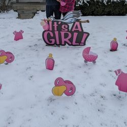 "It's A Girl" Baby Yard Signs