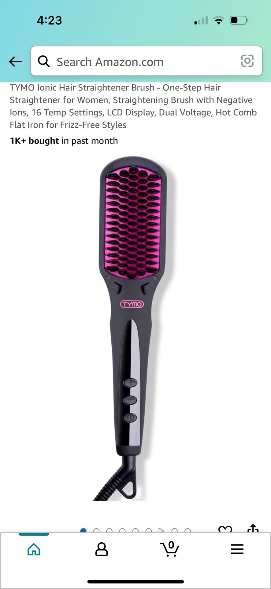 Tymo Ionic Hair Straightener Brush 