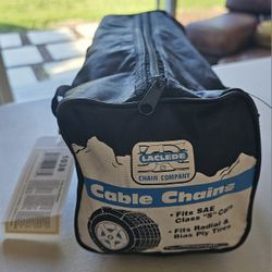NEW LACLEDE Passenger Car Tire Cable Chains-Fits Class "S" cars-Snap-Lock-#1038 