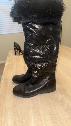 Michael Kors Black Puffer Knee-High Boots