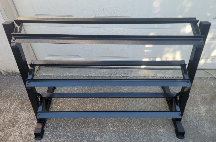 3 Tier Dumbbell Rack 37.4 H 25 D 51 L