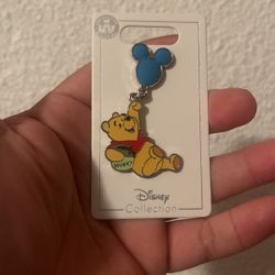 Disney Parks Winnie the Pooh Blue Balloon Honey Pot Dangle Trading Pin - NEW