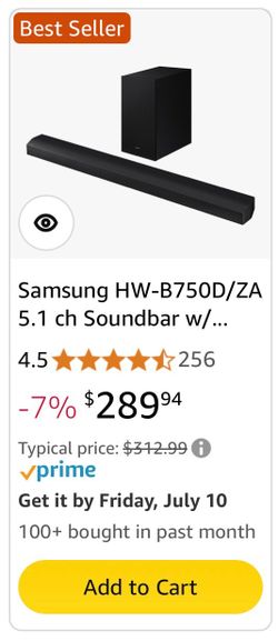 Samsung  Soundbar w/ Bluetooth Bass
