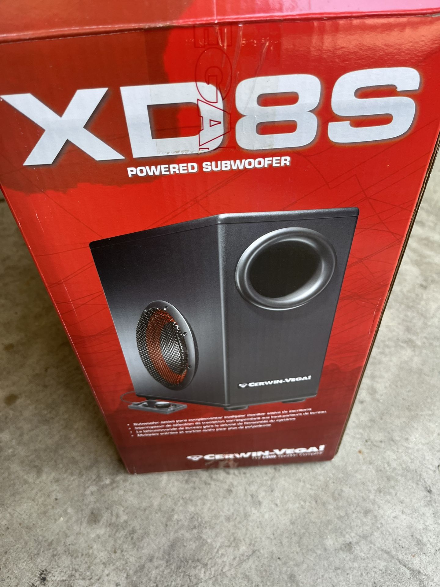 Cerwin-Vega XD8S powered subwoofer never used
