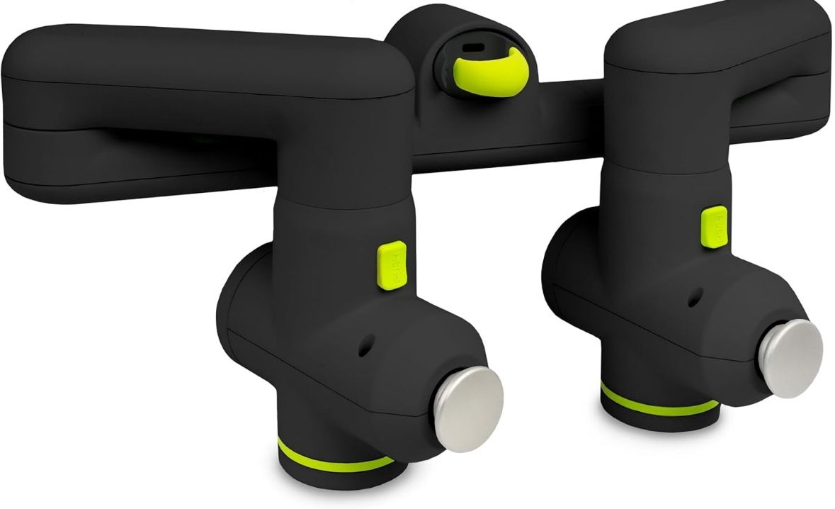 ProsourceFit Dual Pro Percussion Massage Gun, 6 Attachable Pieces for Deep Tissue Relief, Muscle Massager Gun with 4 Speed Levels, Adjustable Handles 