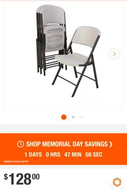 ✨️ Lifetime Almond Plastic Seat Outdoor Safe Plastic Folding Chair (Set of 4) #8031