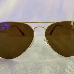 RAY BAN RAY-BAN RB3026 AVIATOR GOLD FRAME/BROWN LENSES SUNGLASSES 62mm
