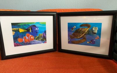 Two Disney’s finding Nemo framed posters
