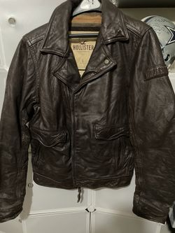 Hollister leather Jacket Like New
