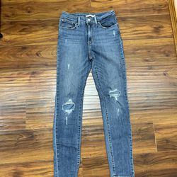 Levi Jeans, junior jeans, 721 High Rise Skinny, size 28, denim, blue jeans