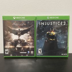 Batman Arkham Knight / Injustice 2 Xbox One  Bundle DC Comics CIB Video Games