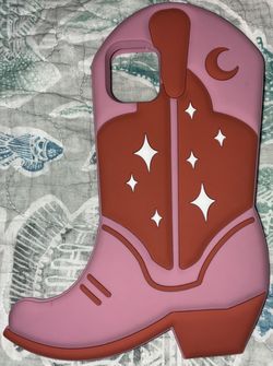 IPhone XR Pink Cowgirl Boot Case