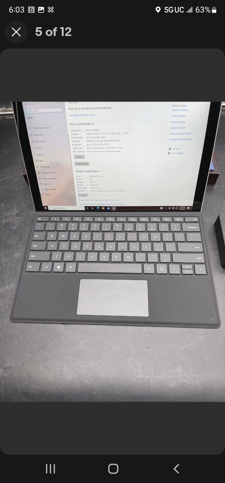 Microsoft Surface Pro 7 i3 128GB 4GB RAM Microsoft Surface Pro 7