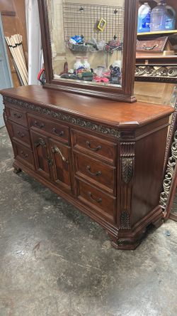 Dresser with mirror