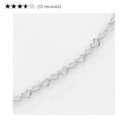 Diamond Heart Bracelet New 