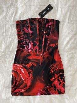 White Fox Boutique Red Corset Dress