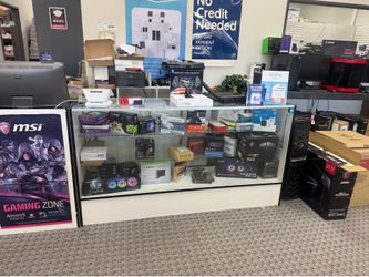 Retail store glass display showcase  cabinet