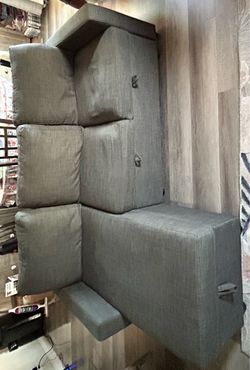 Gray Upholstered Corner Sectional Sofa