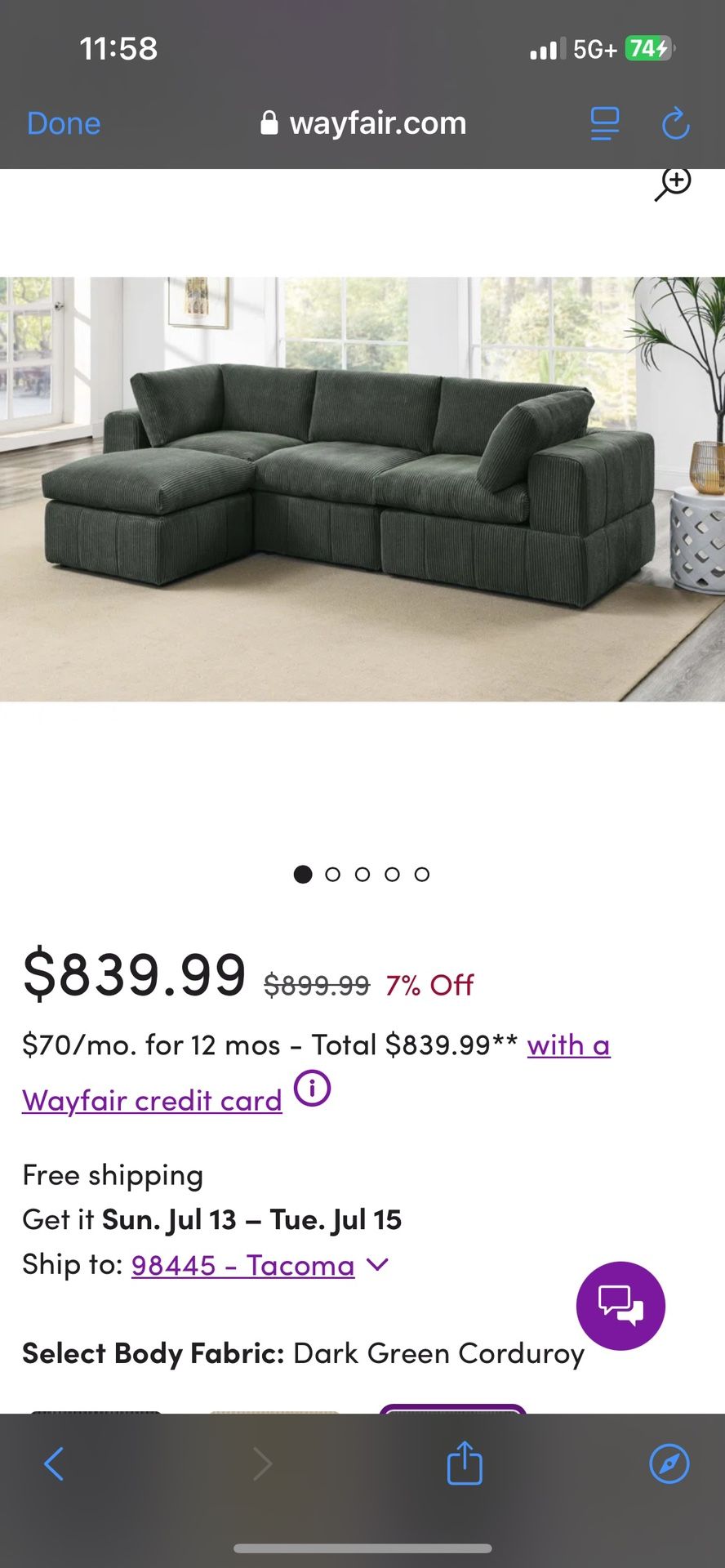 3 Month old couch 