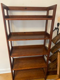 Wood tall book shelf