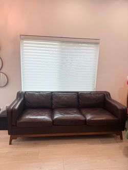 Article Worthington Oxford Brown Leather Sofa